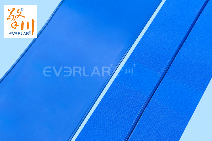 PU輸送帶加導(dǎo)條耐磨耐油食品級藍色啞光傳送帶食品包裝生產(chǎn)線皮帶